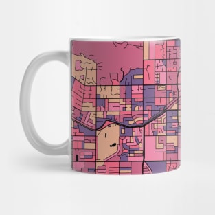 Scottsdale Map Pattern in Purple & Pink Mug